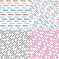Set stripes colorful patterns