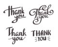 A set of style 'Thank You' design elements.