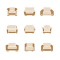 Set of stylish armchairs