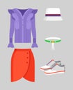 Set of Stylish Clothing for Warm Weather Poster
