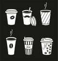 Set of stylish coffee cups.