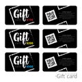 Set of stylish gift card templates. Vector