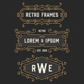 The set of stylish retro logo and emblem templates. Stock vector. Royalty Free Stock Photo