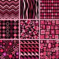 Set of stylish seamless patterns.