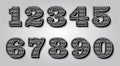 Set stylized digits for design certification, invitations