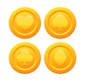 Set of game coins Royalty Free Stock Photo