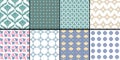 Set of seamless vintage colorful pattern Royalty Free Stock Photo