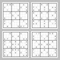 Set of sudoku Royalty Free Stock Photo