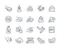 Set of Sugar Thin Line Icons