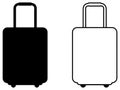 Set of Suitcase icons silhouette vector art Royalty Free Stock Photo