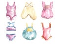 A set of summer beach clothes for girls