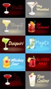 Cocktail set posters Royalty Free Stock Photo