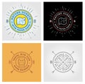 Set of Summer camp badges. Vector. Concept for shirt or logo, print, stamp, patch or tee. Vintage typography design Royalty Free Stock Photo