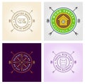 Set of Summer camp badges. Vector. Concept for shirt or logo, print, stamp, patch or tee. Vintage typography design Royalty Free Stock Photo