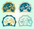 Set of summer emblems and design elements Royalty Free Stock Photo