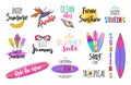 Set of Summer logos, tags, stickers