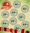 Set of summer sale retro labels Royalty Free Stock Photo