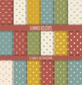 Set of summer seamless patterns