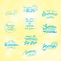 Set of summer typographies. Vector illustration decorative design