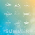 set of summer typographies. Vector illustration decorative design