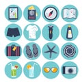Set of summer vacation icons