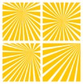 Set Sun beam ray sunburst pattern background