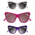 Set of sun glasses on a white background Royalty Free Stock Photo
