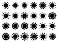 Set of sun icons