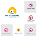 Set of Sun Like logo design vector. Good Sun logo design template concept