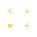 Set Sun Vector illustration Icon Royalty Free Stock Photo