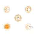 Set Sun Vector illustration Icon Royalty Free Stock Photo