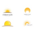 Set Sun Vector illustration Icon Royalty Free Stock Photo