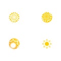 Set Sun Vector illustration Icon Logo Royalty Free Stock Photo