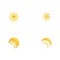 Set Sun Vector illustration Icon Logo Royalty Free Stock Photo