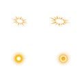 Set Sun Vector illustration Icon Logo Template Royalty Free Stock Photo