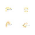 Set Sun Vector illustration Icon Logo Template Royalty Free Stock Photo