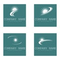 Set Sun Vector illustration Icon Logo Template design Royalty Free Stock Photo