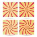 Set of sunburst and swir. Royalty Free Stock Photo