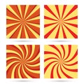 Set of sunburst and swir. Royalty Free Stock Photo