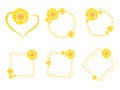Set of sunflower frames. Royalty Free Stock Photo
