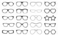 Set of sunglasses frames isolated on white.