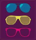 Set of sunglasses. illustration background Royalty Free Stock Photo