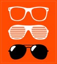 Set of sunglasses. illustration background Royalty Free Stock Photo