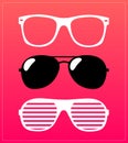 Set of sunglasses. illustration background Royalty Free Stock Photo