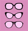 Set of sunglasses. illustration background Royalty Free Stock Photo