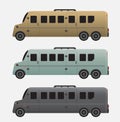 Set of Super Long Passenger limousine Van