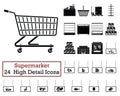 Set of 24 Supermarket Icons