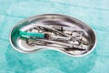 Set of surgical instruments Royalty Free Stock Photo