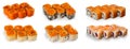 Set of sushi on white background Royalty Free Stock Photo