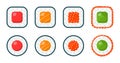 Set of sushi icons. Vector